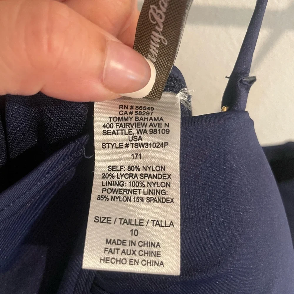 Tommy Bahama Navy Swimsuit Size 10‎